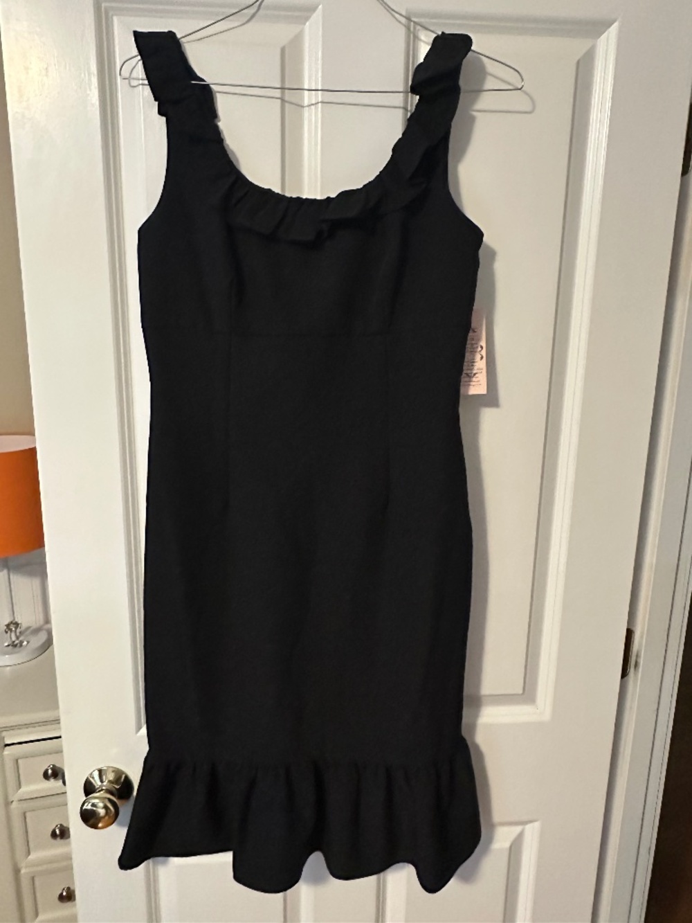 Nanette Lepore Black Crepe Ruffle dress